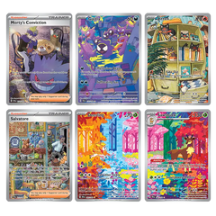 Pokémon cards featuring Morty's Conviction, Gasly, Kitten, Salvatore, Deerling, and Sawsbuck from SV05 Temporal Forces.