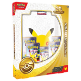30e jubileum Binder Collectie met Pokémon kaarten en Pikachu design, perfect voor het organiseren van je collectie.