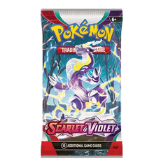 Booster Pokémon Écarlate et Violet avec des illustrations vives, contenant 10 cartes de la série de base SV01.