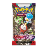 Booster Pokémon Écarlate et Violet contenant 10 cartes de jeu supplémentaires du set de base SV01.
