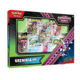 "Pokémon Shrouded Fable Special Illustration Collection Greninja EX Pack mit Booster-Packs und Promo-Karten."