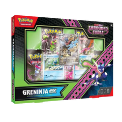 "Pokémon Shrouded Fable Special Illustration Collection Greninja EX Pack mit Booster-Packs und Promo-Karten."