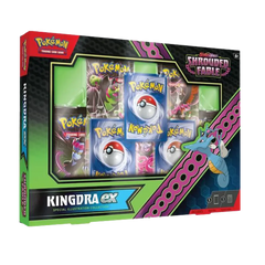 "Shrouded Fable Special Illustration Collection Kingdra EX met boosterpakketten en promokaarten voor Pokémon SV06.5."