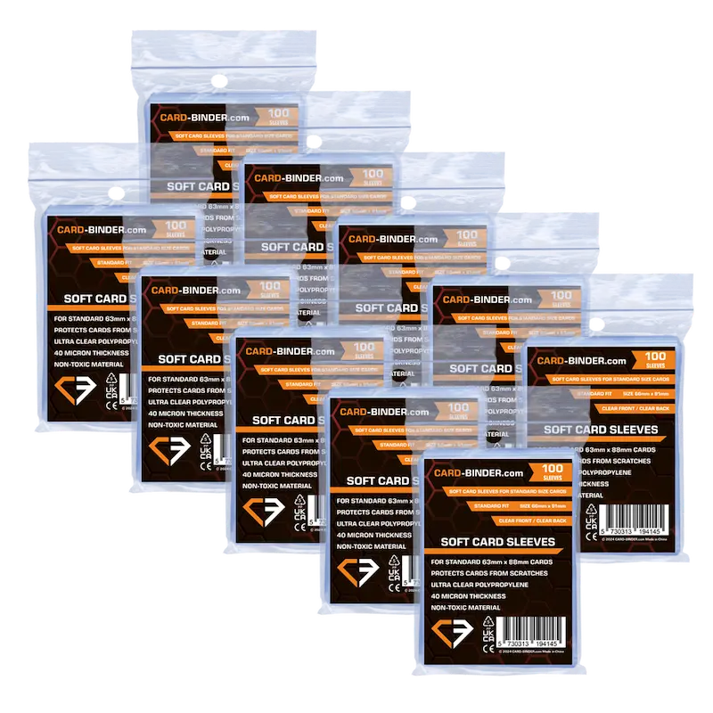 Standard Fit Soft Card - Packung mit 100 Soft Card Sleeves zum Schutz von Sammelkarten im Format 63 mm x 88 mm vor Staub und Kratzern.