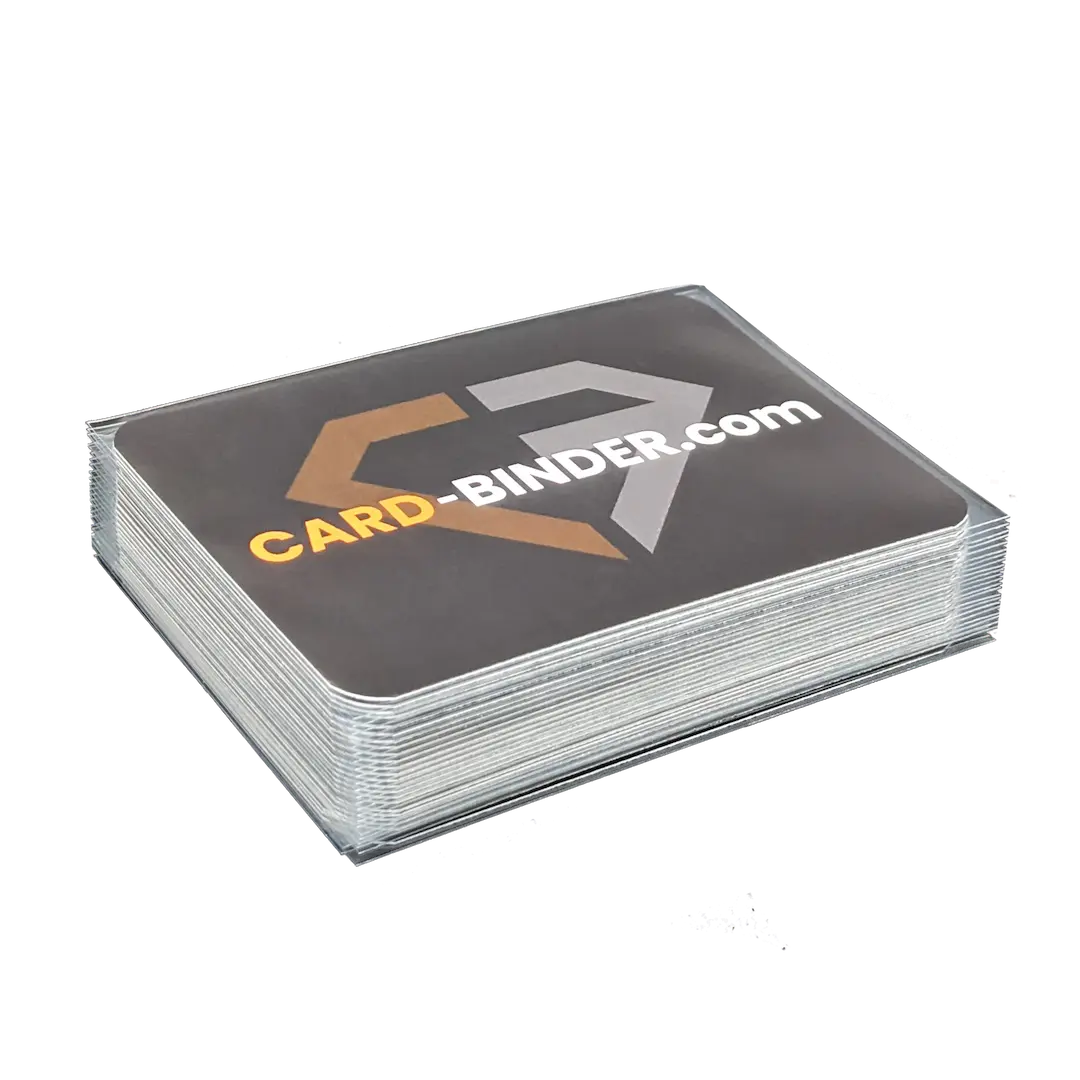 Standard Fit Soft Card Sleeve pack featuring the cirdbinder.com logo, ideal for protecting trading cards.