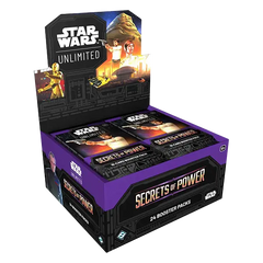 Secrets of Power Booster Box met 24 booster packs met personages uit het Star Wars-stelsel.