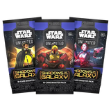 Shadows of the Galaxy Booster Box featuring 16-card booster packs from the Star Wars Unlimited  series.
