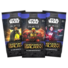 Shadows of the Galaxy Booster Box mit 16-Karten-Boosterpacks aus der Star Wars Unlimited-Serie.