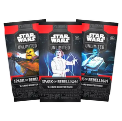 Spark of Rebellion Booster Box mit 16-Karten-Boosterpacks aus Star Wars Unlimited.