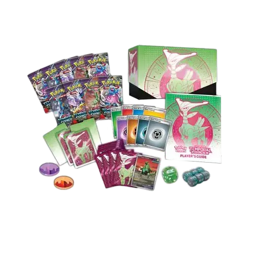 alt
Pokémon SV05 Temporal Forces Elite Trainer Box mit Boostern, Promokarte, Sleeves und Anleitung.