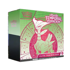 alt
Pokémon SV05 Temporal Forces Elite Trainer Box mit Walking Wake Design, perfekt für TCG-Sammler.