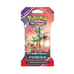 Pokémon SV05 Temporal Forces Sleeved Booster with futuristic Pokémon design and vibrant colors.