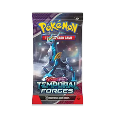 Pokémon SV05 Temporal Forces booster pack featuring gorgeous artwork and 10 trading cards for collectors.