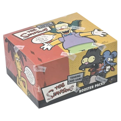 The Simpsons Booster Pack sealed trading card game booster box featuring iconic characters.