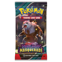 Pokémon SV06 Twilight Masquerade Booster Pack mit 10 zusätzlichen Spielkarten aus der Serie Scarlet und Violet.