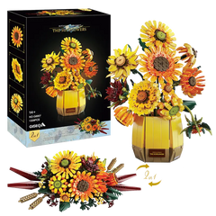 Van Gogh Zonnebloemen Bouwstenen Set met 1328 onderdelen voor huisdecoratie.