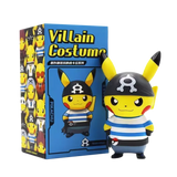 Team Aqua Pikachu figure in villain costume with box featuring other Pikachu designs.