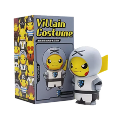 Team Plasma Pikachu figure in villain costume packaging with Pikachu figurine.