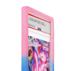 PSA Slab Guard - Whimsical in pink and blue gradient design, showcasing vibrant slab protection for collectible cards.