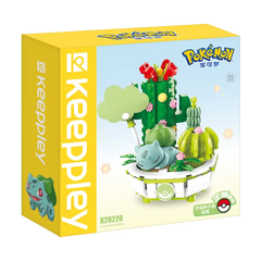 Keeppley Pokémon Bonsai 1.0 Kanto packaging showcasing Pokémon-themed bonsai set with Bulbasaur.