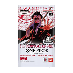Die Dominance of God Booster box [OP-18] mit beeindruckenden Illustrationen aus dem One Piece Card Game.