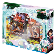 One Piece: Illustration Box Vol. 7 (Live) mit Silvers Rayleigh und Shakuyaku Karten in einer Sammlerverpackung.