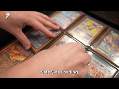Using 9 Pocket Toploader Card Binder for safe side loading of trading cards.