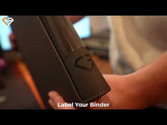 12 Pocket Card Binder in hand, showcasing its label area and sturdy design for organizing trading cards.