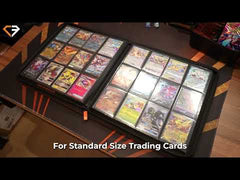 12 Pocket XL Card Binder displaying standard size trading cards stored in clear compartments